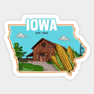 Iowa and vintage Sticker